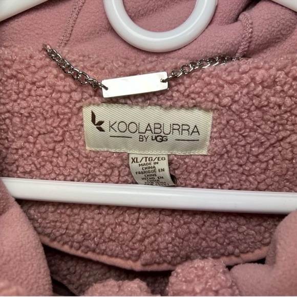 Koolaburra by UGG Hood Cropped Sherpa Bomber Jacket size XL NWT - Picture 5 of 9